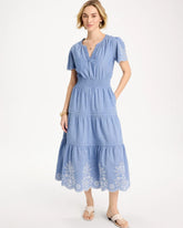 Chico's For Sale - Chambray Embroidered Dress