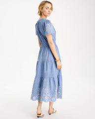 Chico's For Sale - Chambray Embroidered Dress