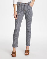 Chico's US - Pinnacle Stripe Girlfriend Ankle Jeans