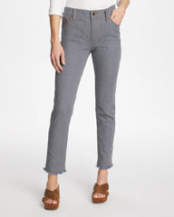 Chico's / Pinnacle Stripe Girlfriend Ankle Jeans