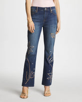 Chico's Online - Embellished Girlfriend Cropped Flared Jeans