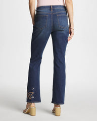 Chico's Online - Embellished Girlfriend Cropped Flared Jeans