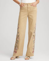 Chico's Sale - Embroidered High-Rise Wide-Leg Jeans