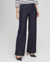 Chico's / Petite Frayed High-Rise Wide-Leg Jeans