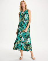 Chico's / Palm Printed Knit Maxi Dress