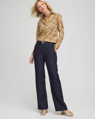 Chico's US - No Iron™ Jacquard Scrolls Shirt