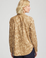 Chico's US - No Iron™ Jacquard Scrolls Shirt