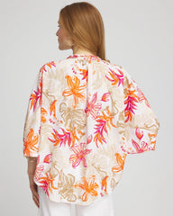 Chico's US - Floral Braided Batwing Blouse