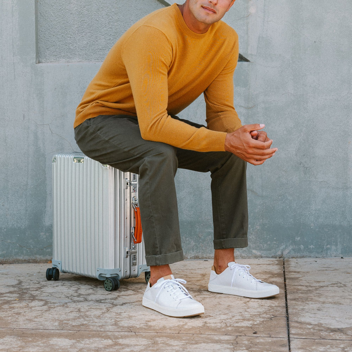 Lae‘ahi Lī ‘Ili Men's Leather Sneakers - Bright White