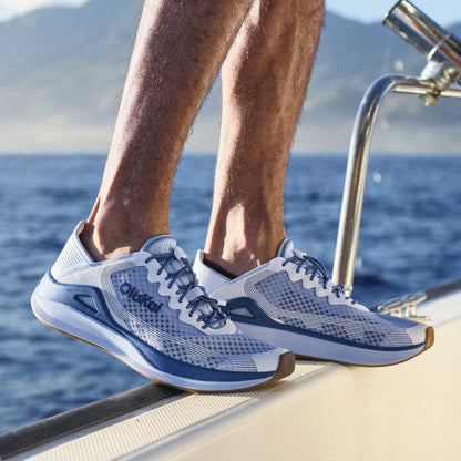 ‘Ahi Men’s Water Boat Shoes - Blue Pearl / White Sand