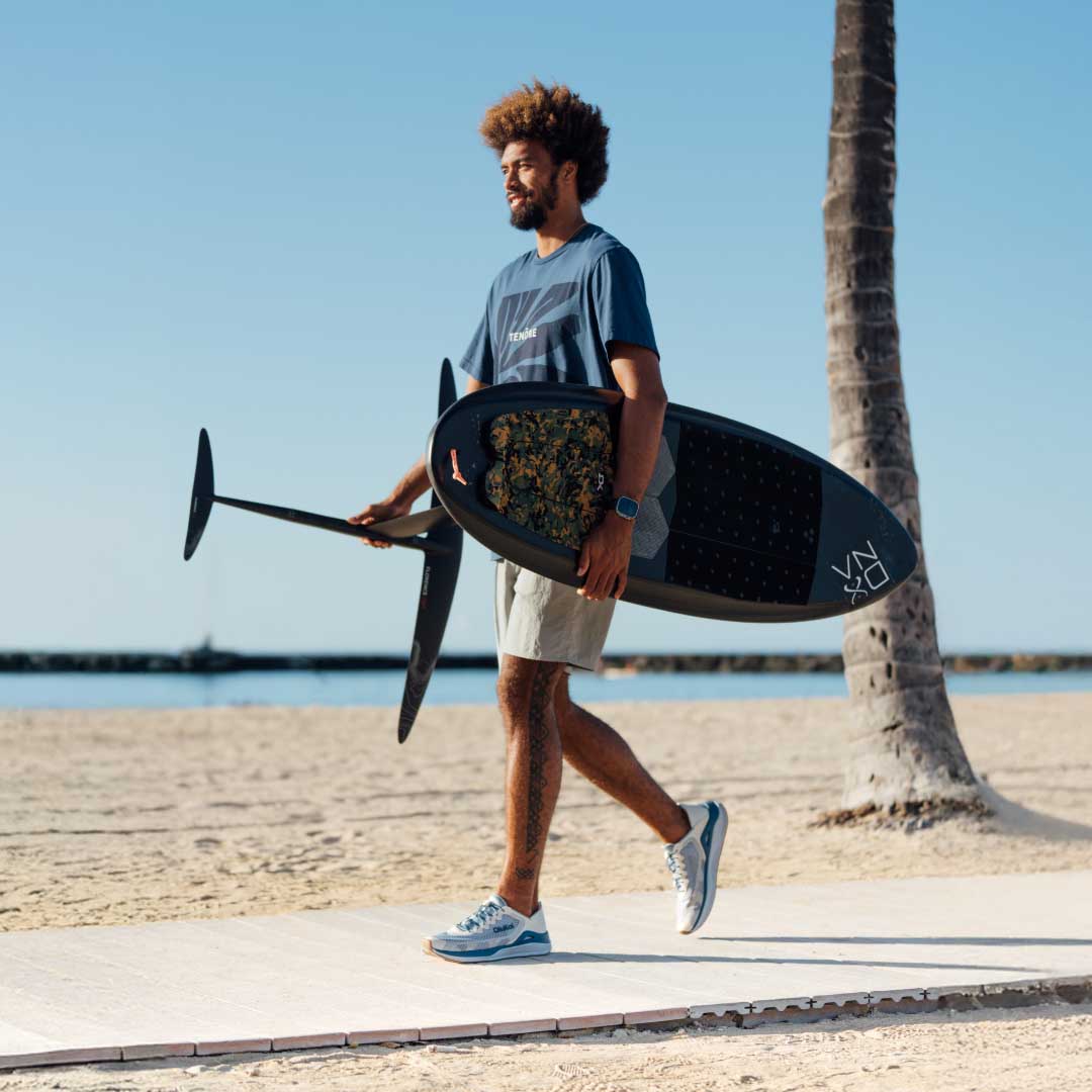 ‘Ahi Men’s Water Boat Shoes - Blue Pearl / White Sand