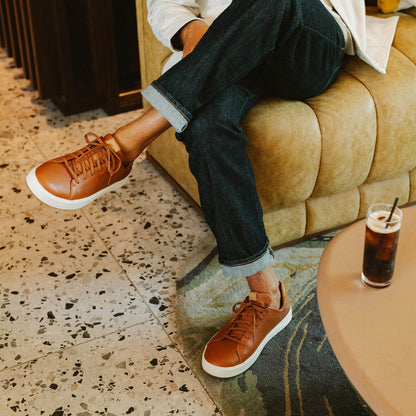 Lae‘ahi Lī ‘Ili Men's Leather Sneakers - Kukui Brown