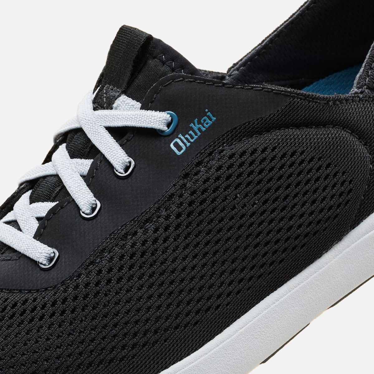 Moku Pae Men's Boat Shoes - Black / Blue Coral