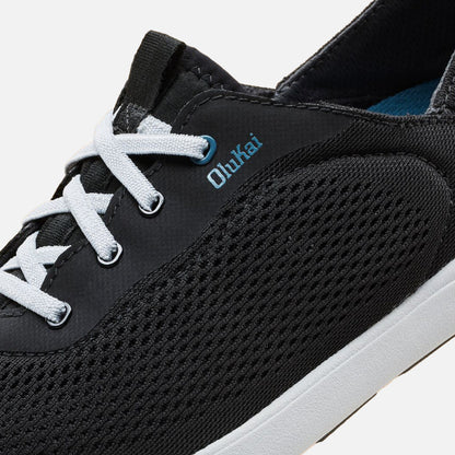 Moku Pae Men's Boat Shoes - Black / Blue Coral
