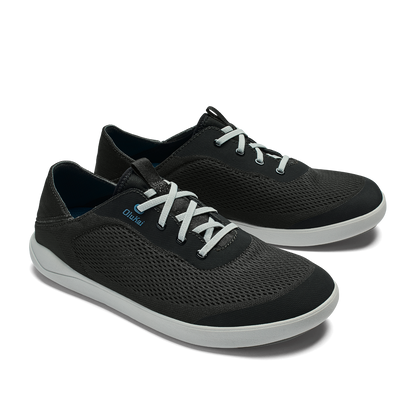 Moku Pae Men's Boat Shoes - Black / Blue Coral