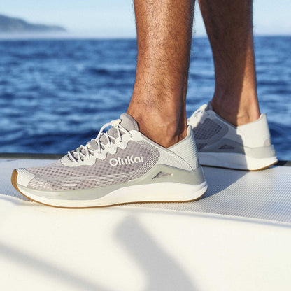 ‘Ahi Men’s Water Boat Shoes - Ash / Sterling