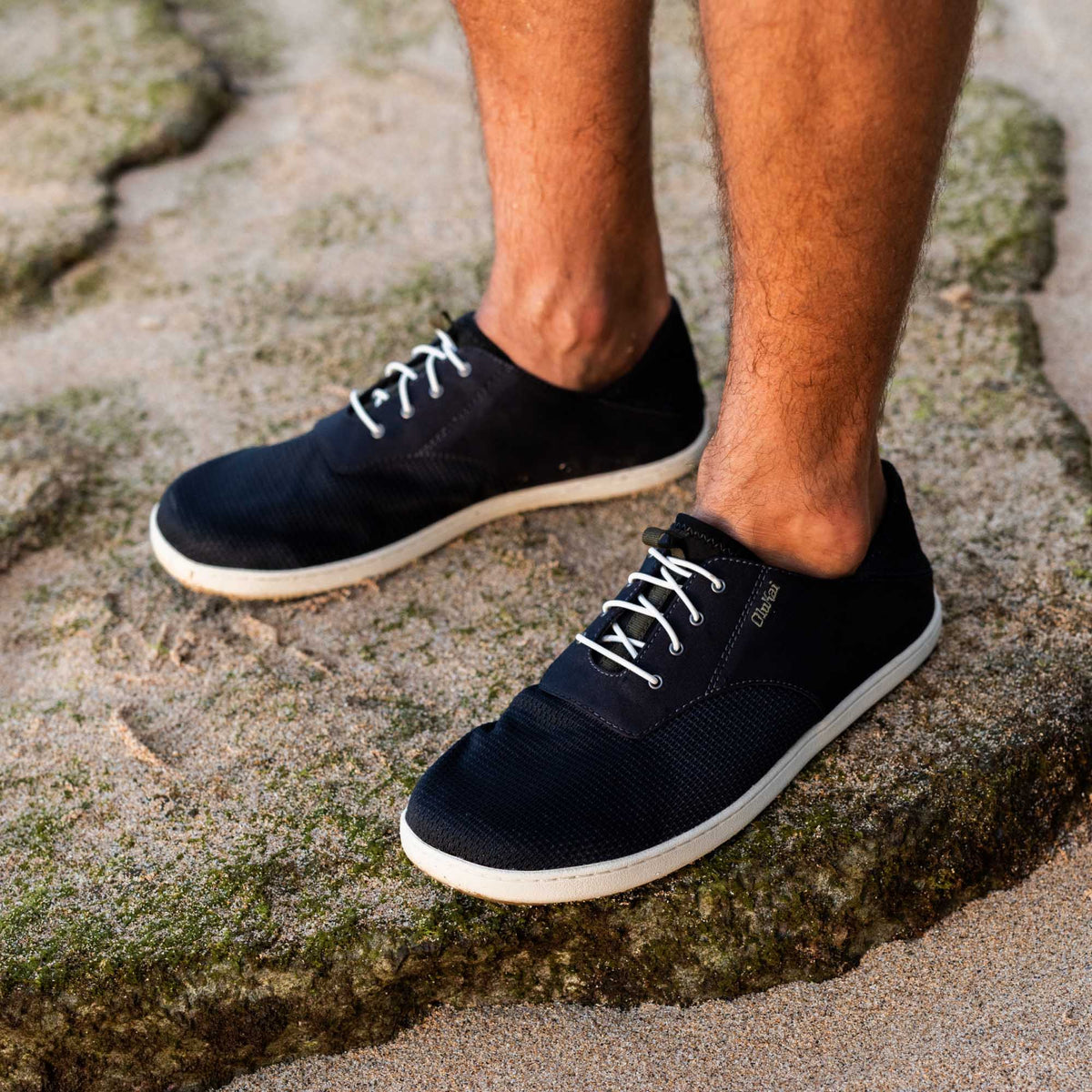 Nohea Moku Men's Boat Shoes - Black