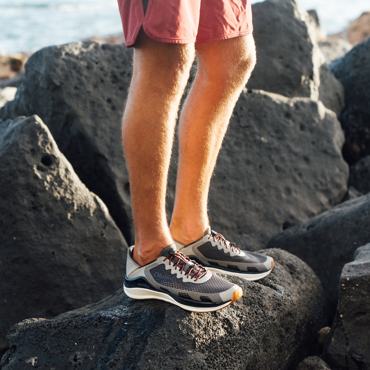 ‘Ahi Men’s Water Boat Shoes - Rock / Ash