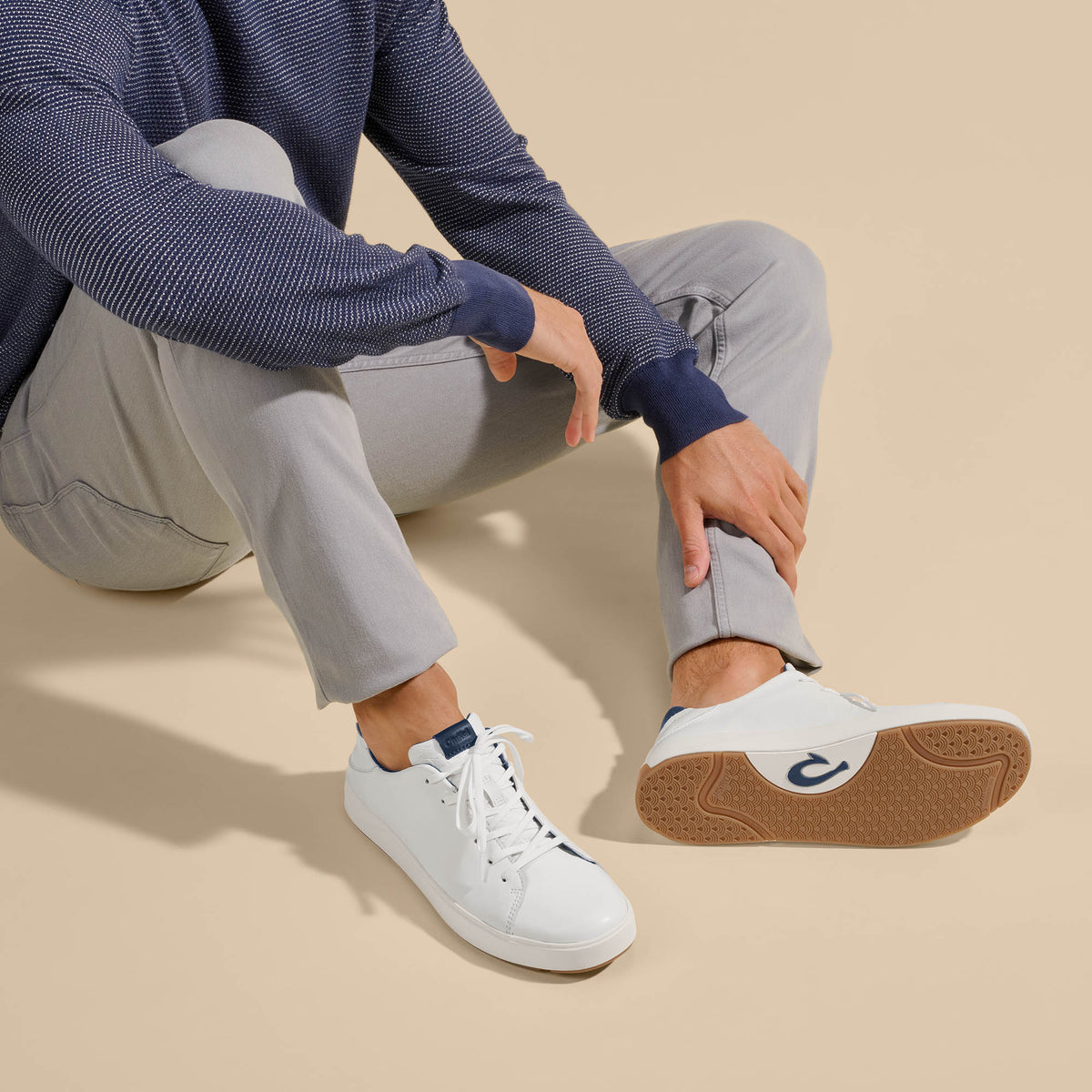 Lae‘ahi Lī ‘Ili Men's Sneakers - Bright White / Trench Blue