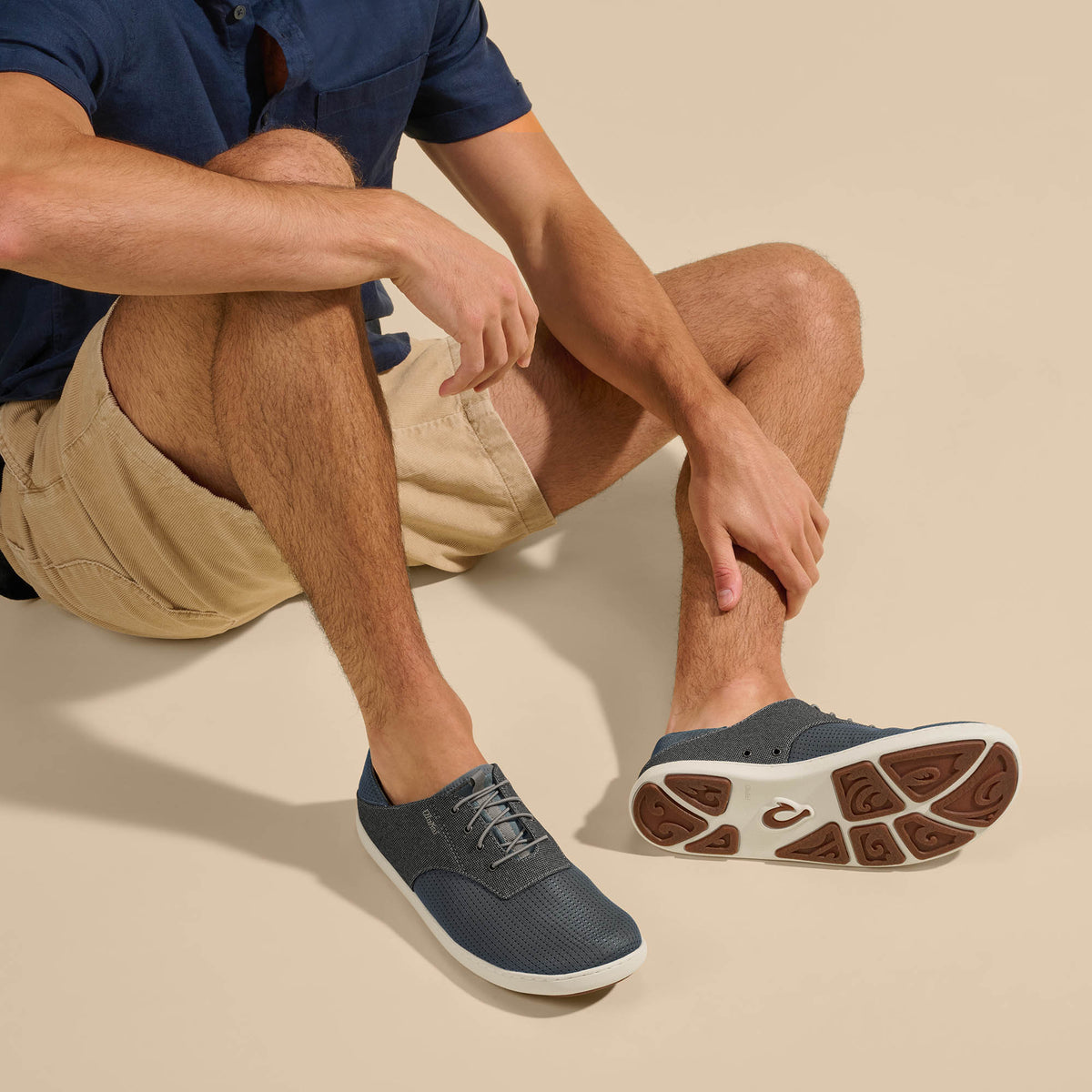 Nohea Moku Men's Boat Shoes - Charcoal / Clay