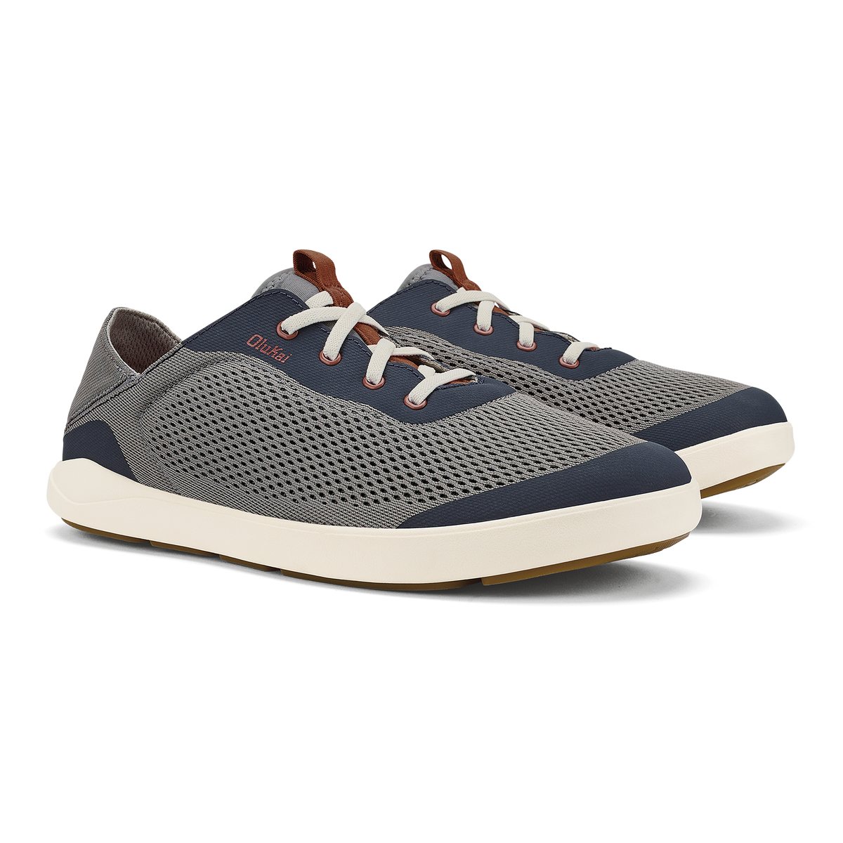 Moku Pae Men's Boat Shoes - Ash / Trench Blue