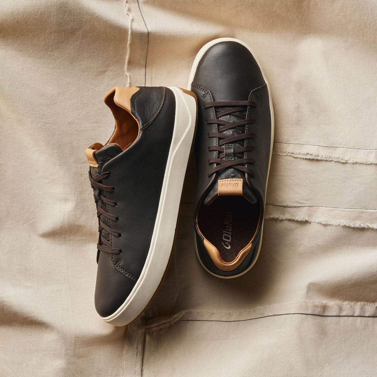 Lae‘ahi Lī ‘Ili Men's Leather Sneakers - Dark Java