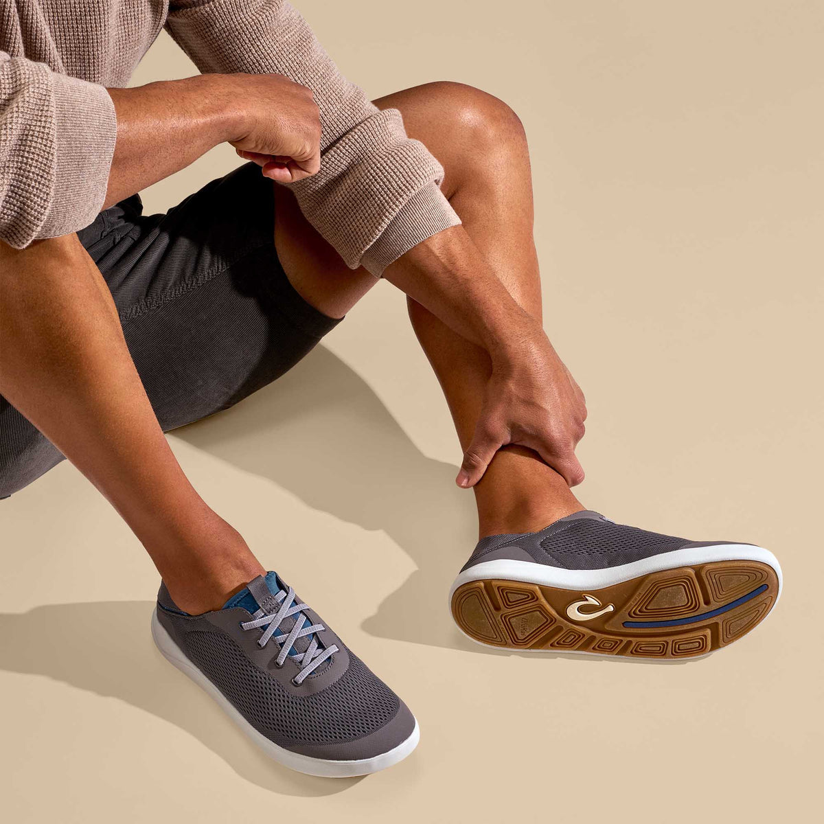 Moku Pae Men's Boat Shoes - Pavement / Vintage Blue
