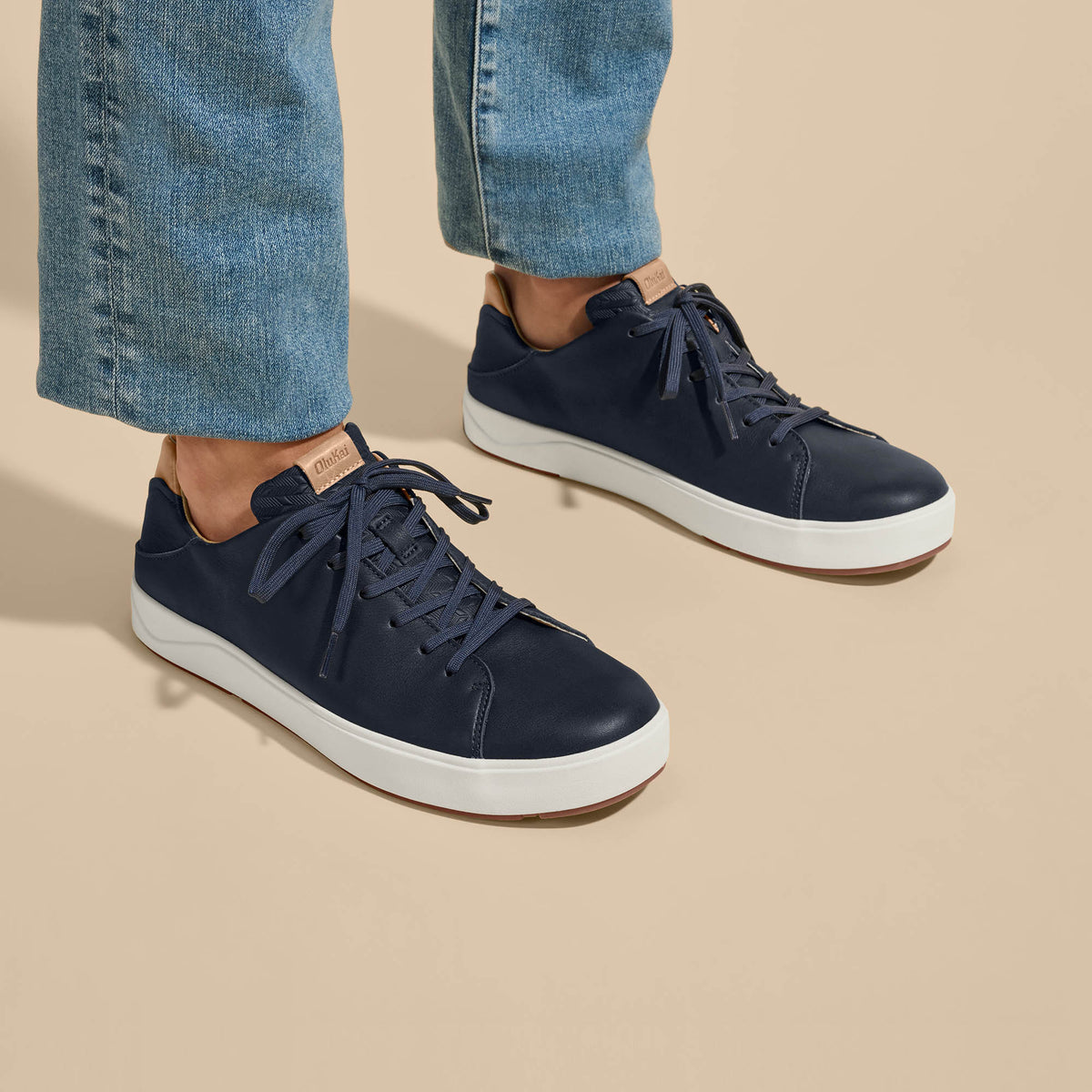 Lae‘ahi Lī ‘Ili Men's Leather Sneakers - Trench Blue