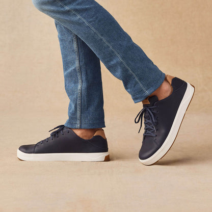 Lae‘ahi Lī ‘Ili Men's Leather Sneakers - Trench Blue
