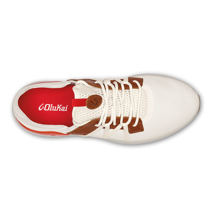 Mio Lī Men's Athletic Shoes - Bright White / Red Lava