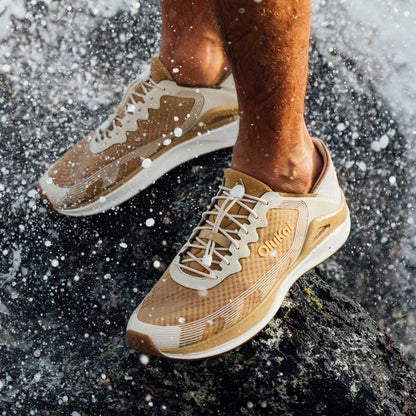 ‘Ahi Men’s Water Boat Shoes - Tan / Tapa
