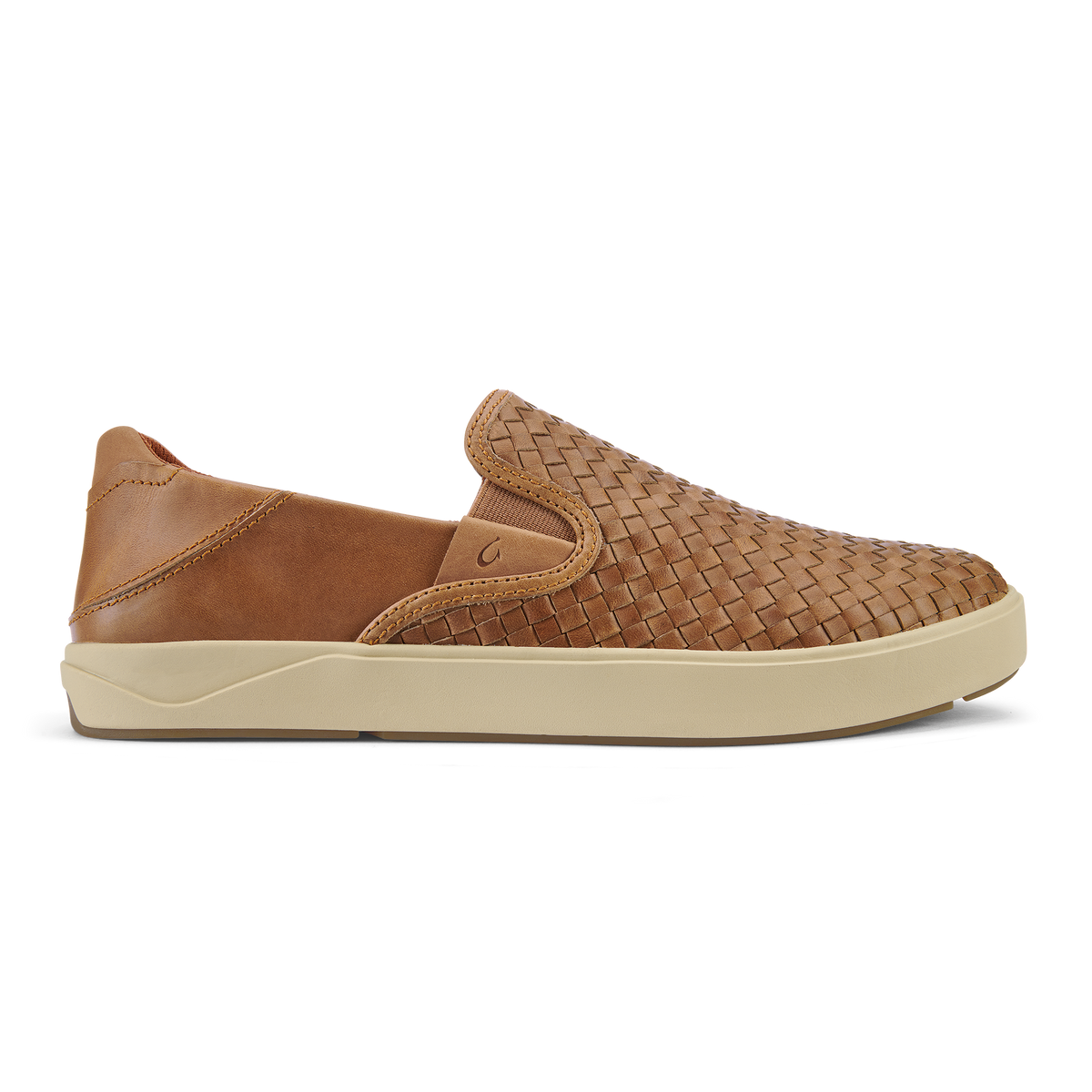 Lae‘ahi Lauhala Men's Leather Slip-On Sneakers - Fox