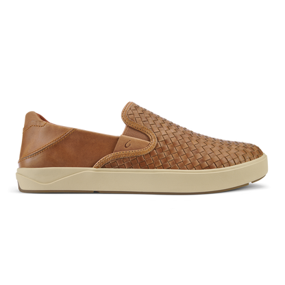 Lae‘ahi Lauhala Men's Leather Slip-On Sneakers - Fox