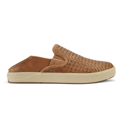 Lae‘ahi Lauhala Men's Leather Slip-On Sneakers - Fox