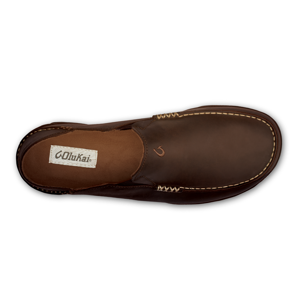 Moloā Men's Leather Slip On Shoes - Dark Wood / Dark Java