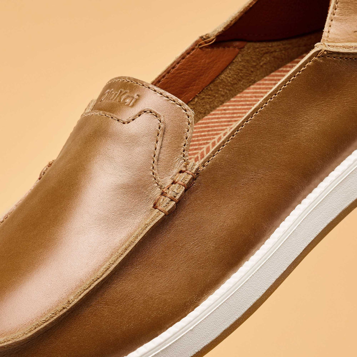 Kākaha Nia Men‘s Leather Slip-On Shoes - Fox