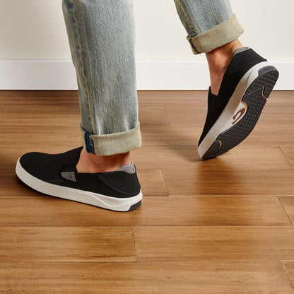 OluKai Lae‘ahi - Black | Men's Slip-on Sneakers