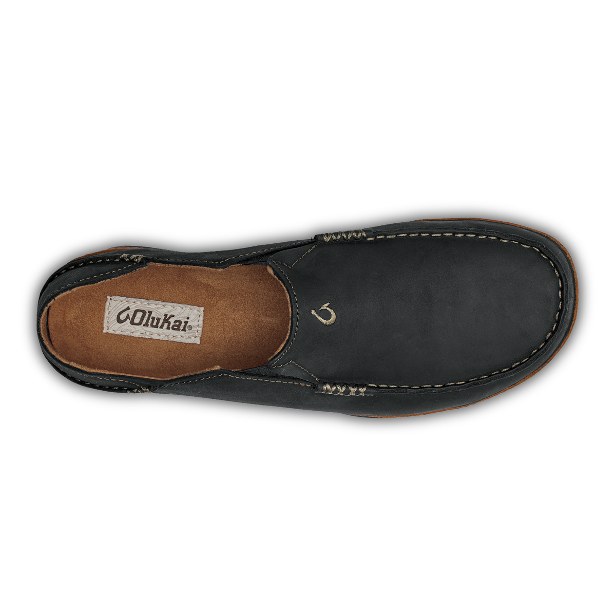 Moloā Men's Leather Slip On Shoes - Black / Toffee