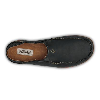 Moloā Men's Leather Slip On Shoes - Black / Toffee