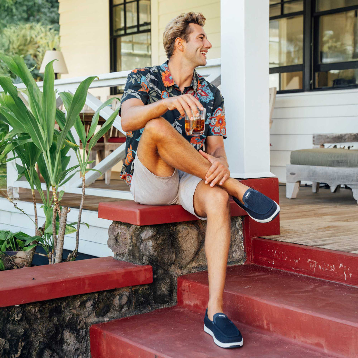 Kākaha Mesh Men‘s Slip-On Shoes - Navy