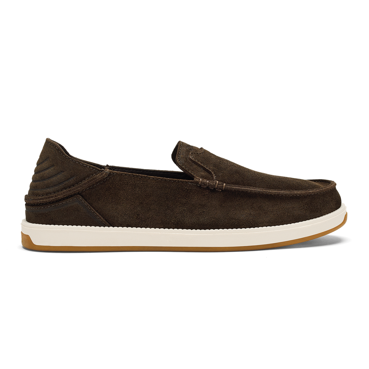 Kākaha Nia Men‘s Suede Slip-On Shoes - Dark Wood