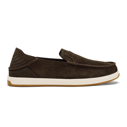 Kākaha Nia Men‘s Suede Slip-On Shoes - Dark Wood