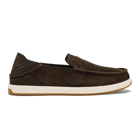 Kākaha Nia Men‘s Suede Slip-On Shoes - Dark Wood