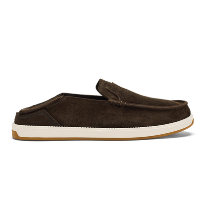 Kākaha Nia Men‘s Suede Slip-On Shoes - Dark Wood