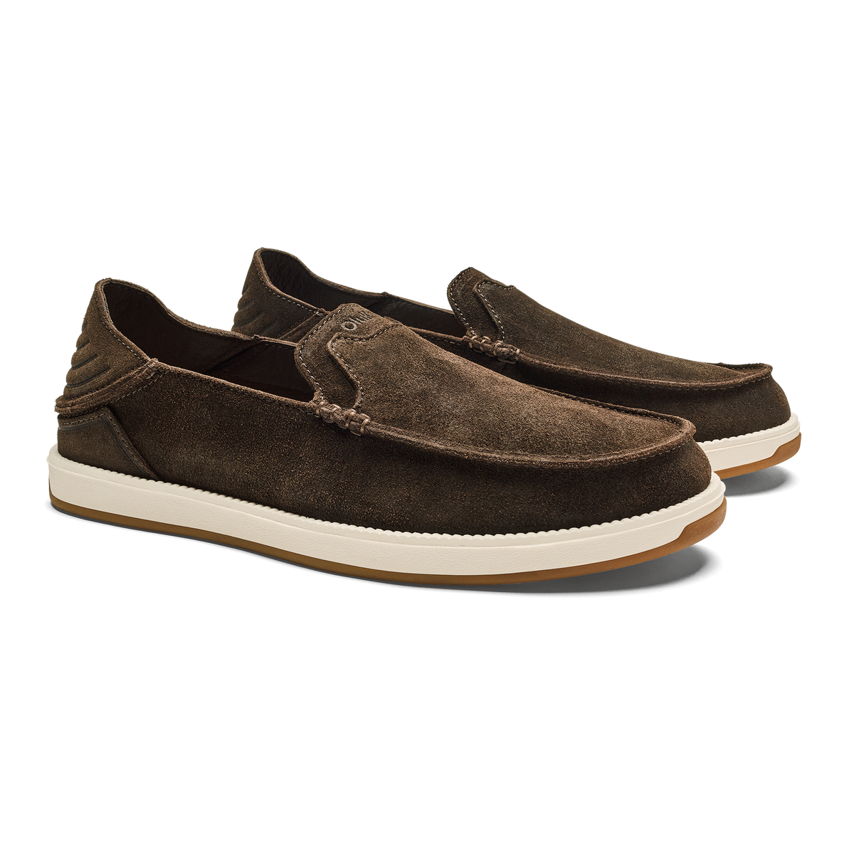 Kākaha Nia Men‘s Suede Slip-On Shoes - Dark Wood