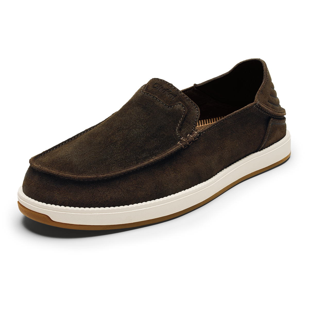 Kākaha Nia Men‘s Suede Slip-On Shoes - Dark Wood