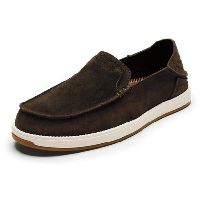 Kākaha Nia Men‘s Suede Slip-On Shoes - Dark Wood