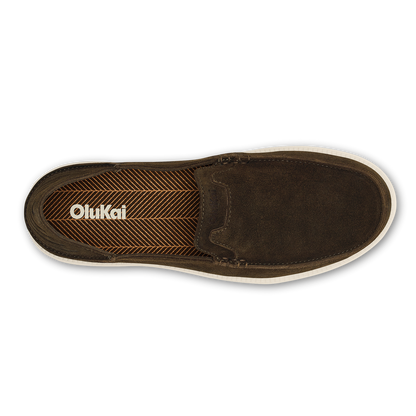 Kākaha Nia Men‘s Suede Slip-On Shoes - Dark Wood