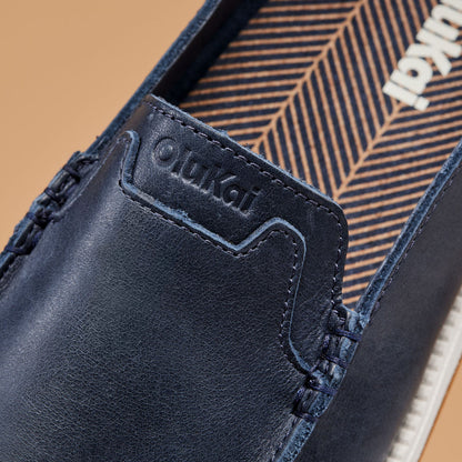 Kākaha Nia Men‘s Suede Slip-On Shoes - Mood Indigo