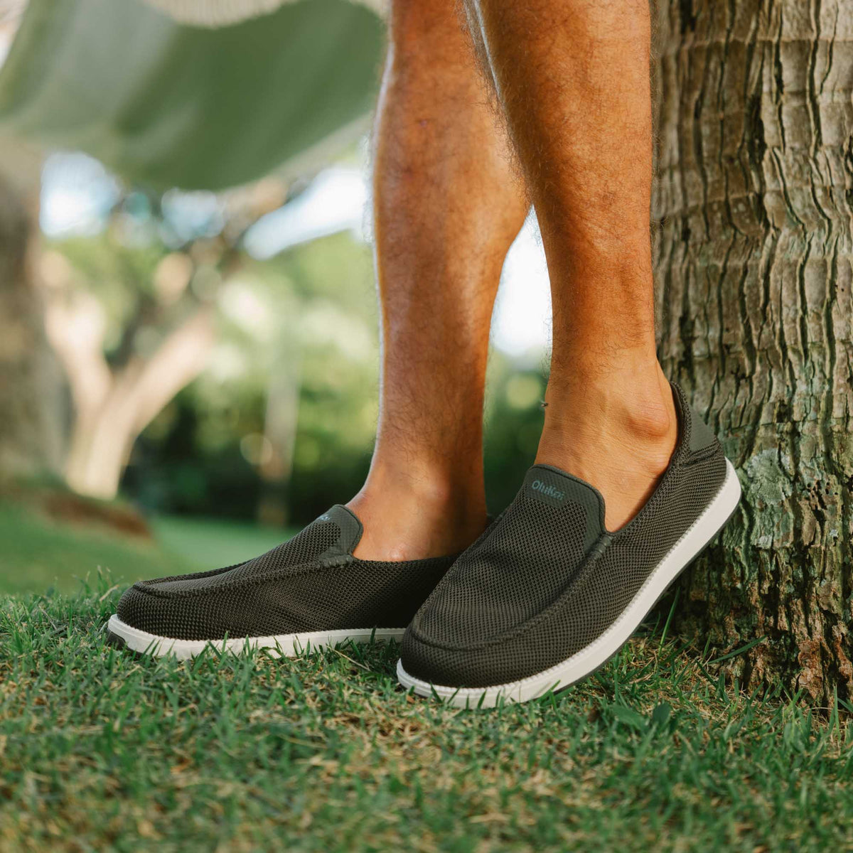 Kākaha Mesh Men‘s Slip-On Shoes - Nori